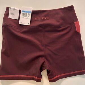 Nike Women's Dark Red Bike Shorts